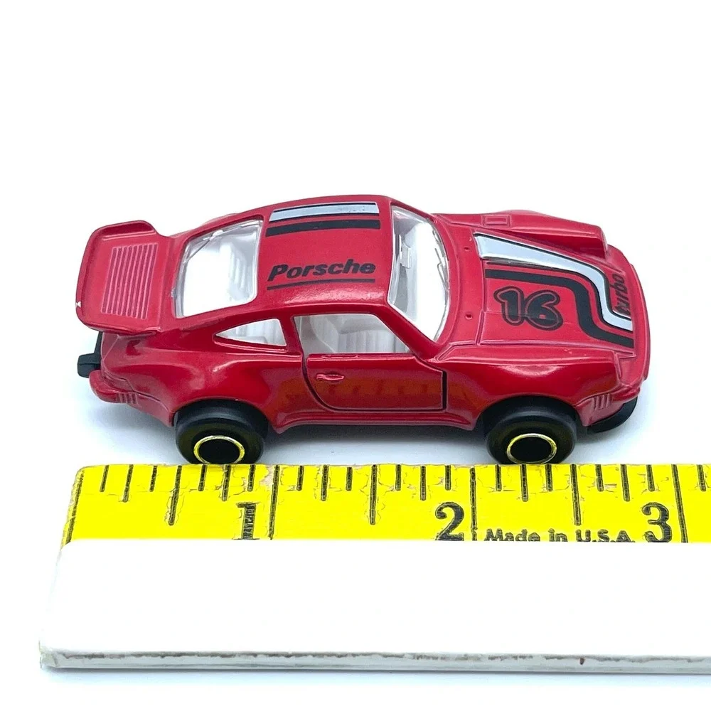 Majorette Porsche 911 Turbo Sports Car Red Diecast 1/57 Scale Loose #209 France